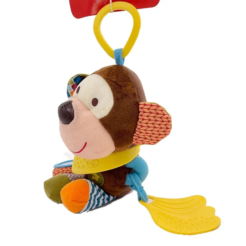 0-6 Months Cute Animals Baby Toys Plush Stuffed Rattle Toys Stroller Hanging Animals Bed Mobile Infant For baby toys