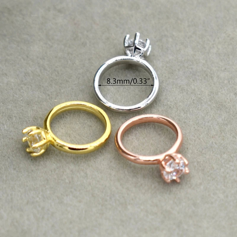 Crystal Baby Rings Newborn Lovely White Angel Rings Easy to Wear Photo Props