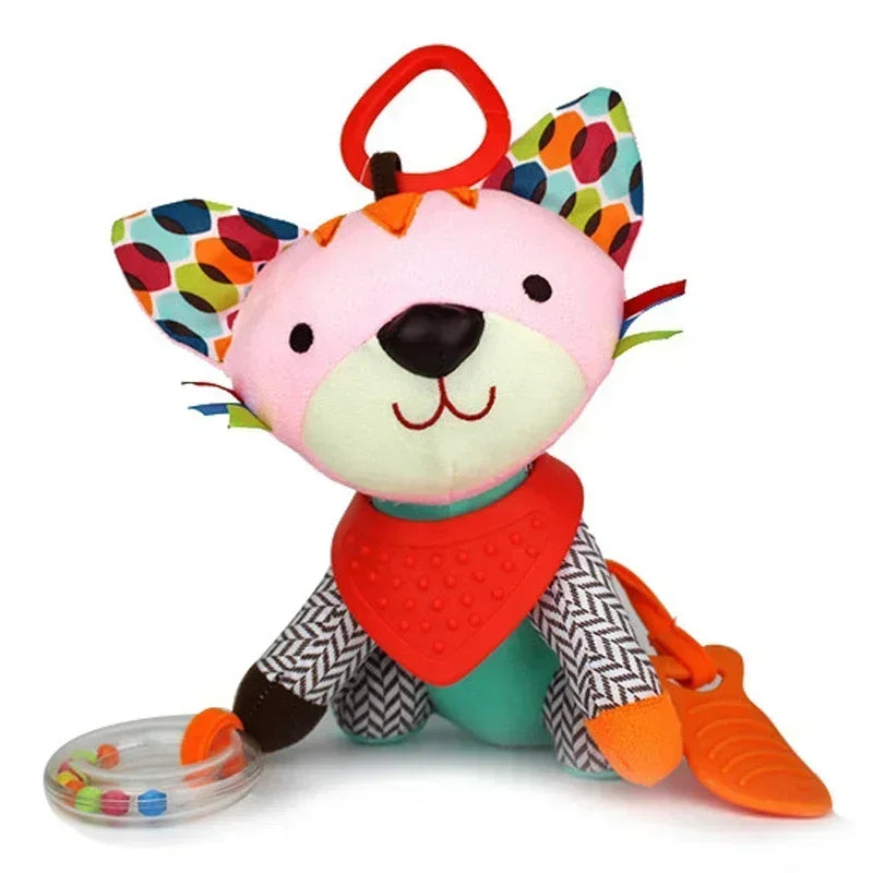 0-6 Months Cute Animals Baby Toys Plush Stuffed Rattle Toys Stroller Hanging Animals Bed Mobile Infant For baby toys