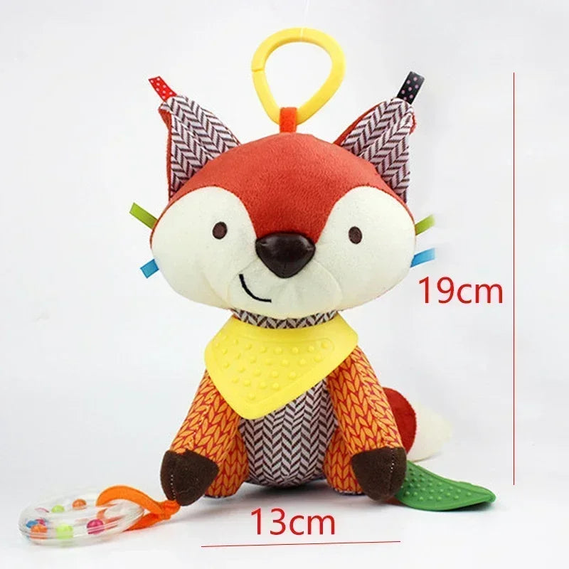 0-6 Months Cute Animals Baby Toys Plush Stuffed Rattle Toys Stroller Hanging Animals Bed Mobile Infant For baby toys