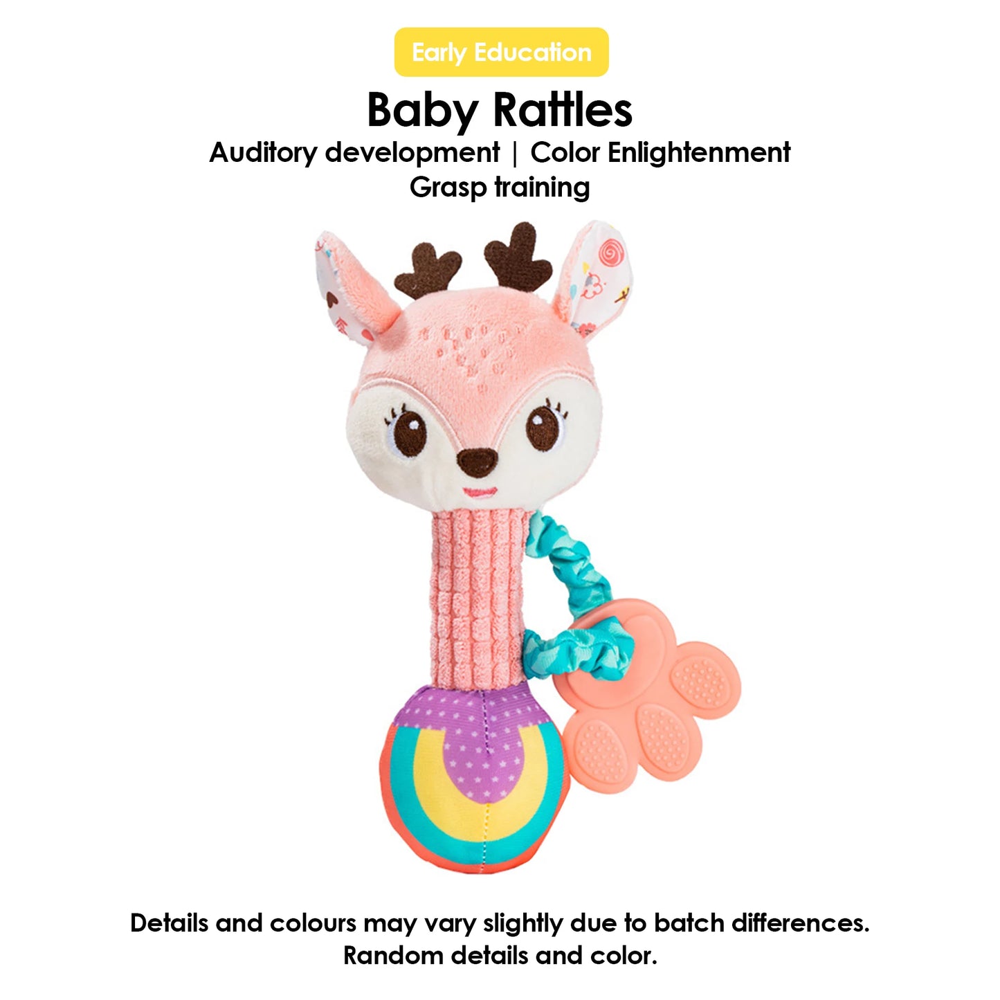 0~24 Months Baby Rattles Soft Plush Toys Foot Wrist Rattle set cartoon Newborn Development Educational Toys For children
