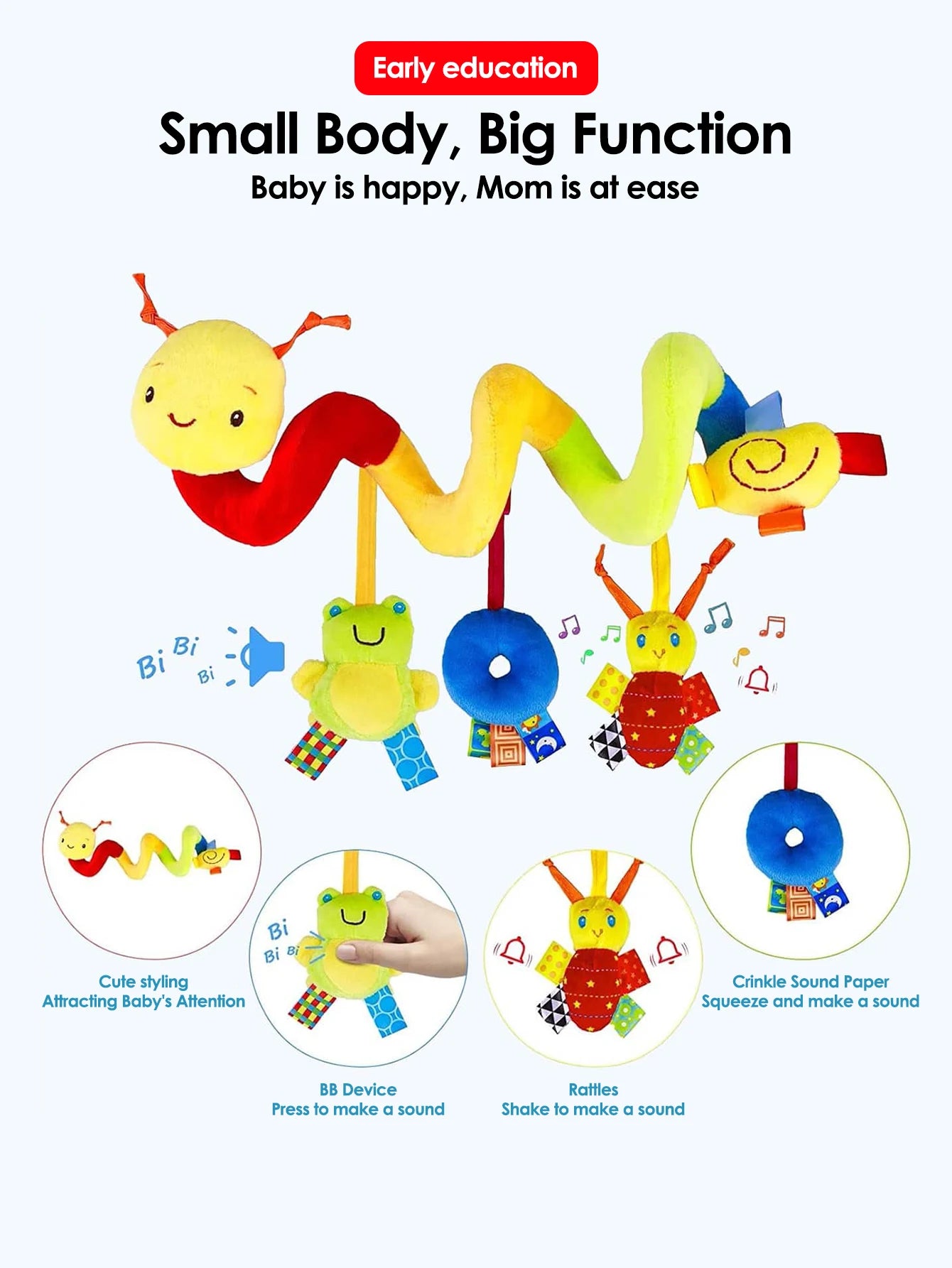0~24 Months Baby Rattles Soft Plush Toys Foot Wrist Rattle set cartoon Newborn Development Educational Toys For children