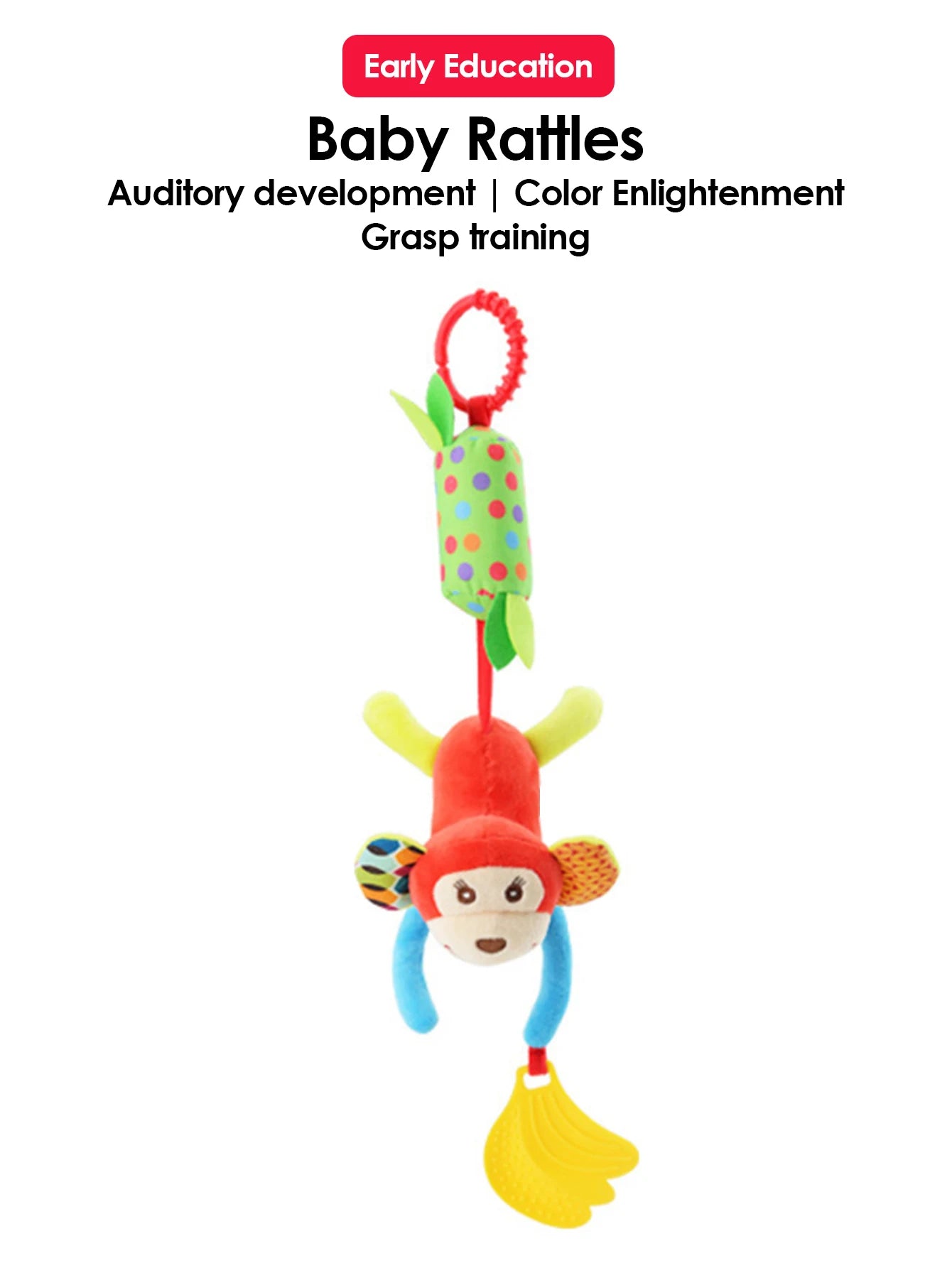 0~24 Months Baby Rattles Soft Plush Toys Foot Wrist Rattle set cartoon Newborn Development Educational Toys For children